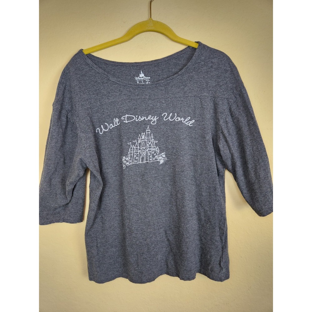 Unisex‎ Walt Disney World Disney Parks Authentic original tshirt gray castle